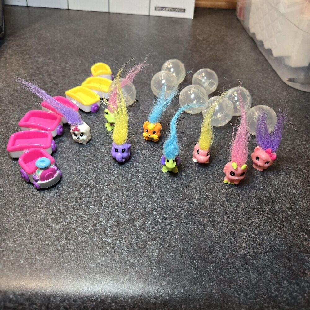 Squinkies Doos‎ Lot Hair (8) With Capsules, Train & Sunflower